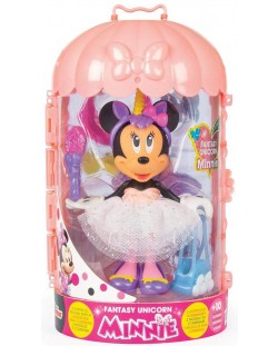 Papusa IMC Toys Disney - Minnie Mouse, unicorn, 15 cm