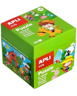Puzzle pentru copii APLI Kids, de 24 piese, Ferma