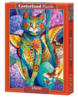 Puzzle Castorland de 1500 piese - Bucuria pisicii