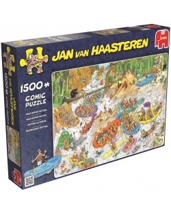 Puzzle Jumbo de 1500 piese - Rafting in ape furtunoase, Jan van Haastern