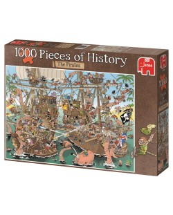 Puzzle Jumbo de 1000 piese - Bucati de istorie - Pirati, Derks