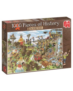 Puzzle Jumbo de 1000 piese - Bucati de istoria, Vestul Salbatic