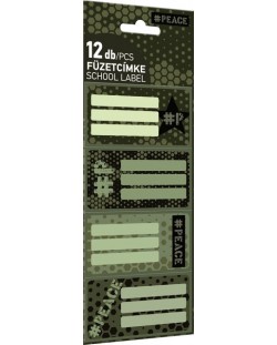 Etichete scolare Lizzy Card - Peace Pixel,12 bucati