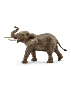 Figurina Schleich  Wild Life Africa - Elefant african, cu trompa ridicata, mascul