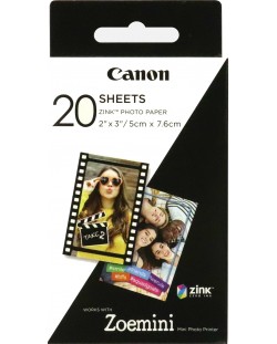 Hârtie foto Canon - Zink 2x3", pentru Zoemini, 20 de buc