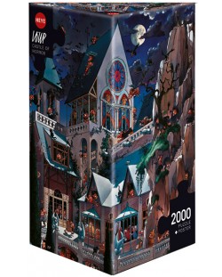 Puzzle Heye de 2000 piese - Castelul groazei, Jean-Jacques Loup