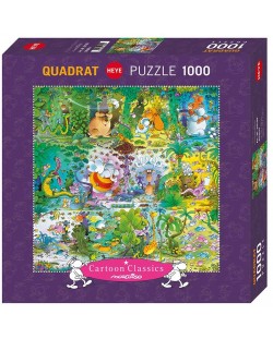 Puzzle patrat Heye de 1000 piese - Viata salbatica, Guillermo Mordillo