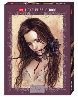 Puzzle Heye de 1000 piese - Trandafir negru, Victoria Frances