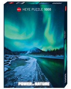 Puzzle Heye de 1000 piese - Stalucirea nordica, Forta Naturii