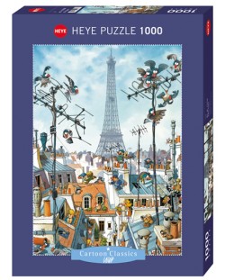 Puzzle Heye de 1000 piese - Turnul Eiffel, Jean-Jacques Loup