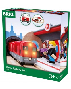 Set Brio - Metrou cu accesorii, 20 de piese