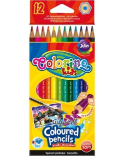 Creioane acuarele colorate - Set de 12 culori cu pensula