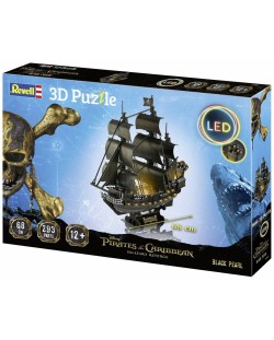 Puzzle 3D din 293 de piese - Perla Neagră cu iluminare LED