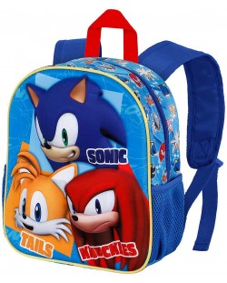 Ghiozdan 3D pentru grădiniță  Karactermania Sonic - Trio