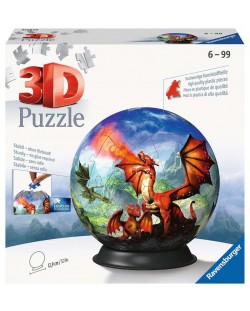 Puzzle 3D Ravensburger din 72 de piese - Dragon mistic