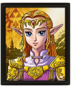 Poster 3D cu rama Pyramid Games: The Legend of Zelda - Zelda to Sheik