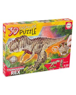 Puzzle 3D Educa de 82 piese - T-Rex