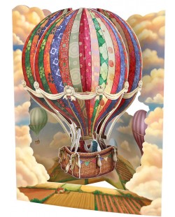 Felicitare 3D Santoro Swing - Hot Air Baloon