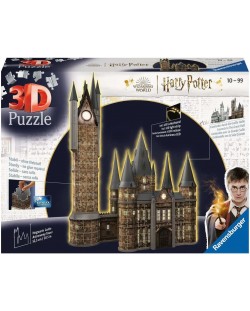 Puzzle 3D Ravensburger din 540 de piese - Harry Potter: Castelul Hogwarts, Turnul Astronomic