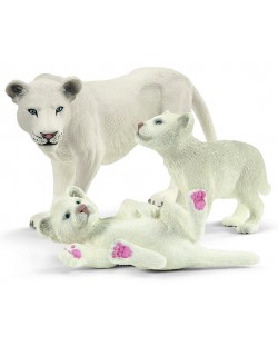 Set figurine Schleich Wild Life - Leoaica alba cu pui