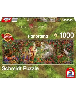 Puzzle panoramic Schmidt de 1000 pese - Padurea magica, Ciro Marchetti