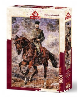 Puzzle Art Puzzle de 1000 piese - Mustafa Kemal cu calul sau Sakarya