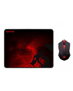 Set gaming mouse si mousepad Redragon - M601-BA, negru