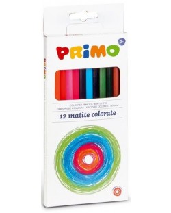 Set creioane colorate Primo - hexagonale, 12 culori