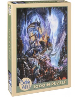 Puzzle Cobble Hill de 1000 piese - Dragonul de gheata, Matthew Stuart