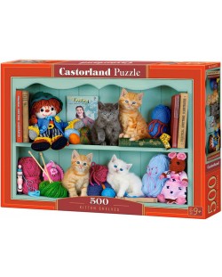 Puzzle Castorland de 500 piese - Kitten Shelves