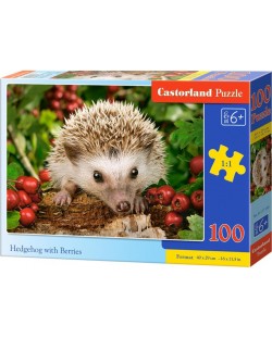Puzzle Castorland de 100 piese - Arici cu fructe de padure