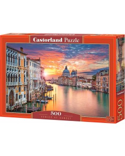 Puzzle Castorland de 500 piese - Venetia la apusul soarelui