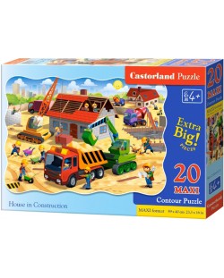 Puzzle Castorland de 20 XXL piese - Casa in constructie