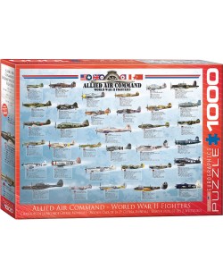 Puzzle Eurographics de 1000 piese – Avioane de vanatoare aliate din Al doilea razboi mondial