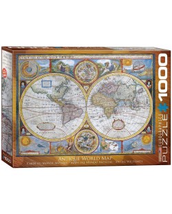 Puzzle Eurographics de 1000 piese – O harta noua si precisa a lumii, John Speed