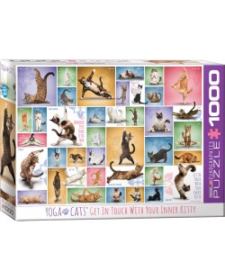 Puzzle Eurographics de 1000 piese - Yoga Pisici