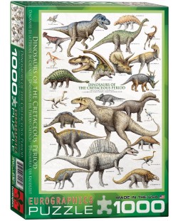 Puzzle Eurographics de 1000 piese – Dinozauri- perioada cretacică