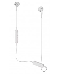 Casti cu microfon Audio-Technica - ATH-C200BT, wireless, albe