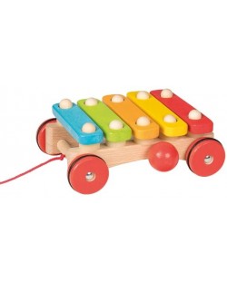 Instrument muzical pentru copii Goki - Xilofon, cu roti