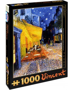 Puzzle D-Toys de 1000 piese – Terasa de cafenea noaptea, Vincent van Gogh
