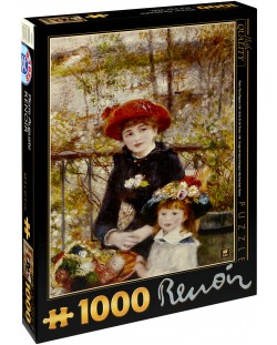 Puzzle D-Toys de 1000 piese – Doua surori (La terasa), Pierre Renoir