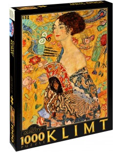 Puzzle D-Toys de 1000 piese – Femeie cu evantai, Gustav Klimt
