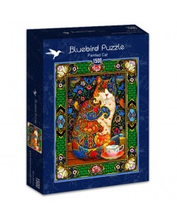 Puzzle Bluebird de 1500 piese - Pisica colorata