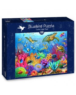 Puzzle Bluebird de 1000 piese - Recif de corali cu broaste testoase