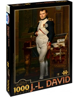 Puzzle D-Toys de 1000 piese - Imparatul Napoleon in biroul sau in Tuileries, Jacques-Louis David