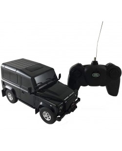 Jeep radiocontrolat Rastar - Land Rover Defender, 1:24, Negru