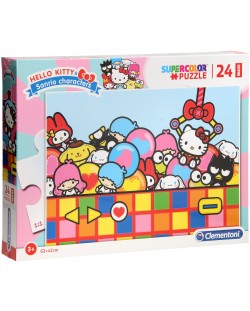 Puzzle Clementoni de 24 piese maxi - SuperColor Maxi Hello Kitty