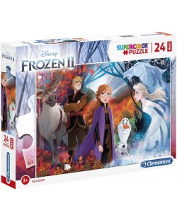Puzzle Clementoni de 24 piese maxi - SuperColor Maxi Disney Frozen 2