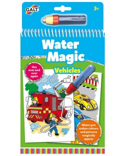 Carte magica de colorat cu apa Galt - Vehicule