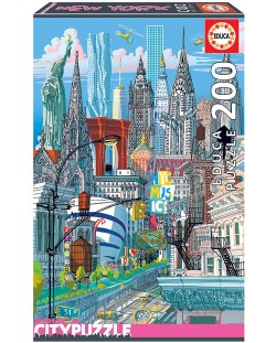 Puzzle cu sase dimensiuni Educa din 200 de piese - New York